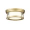 Z-Lite Willow 2 Light Flush Mount, Olde Brass & Inner White and Outer Clear 426F12-OBR - alternate 1